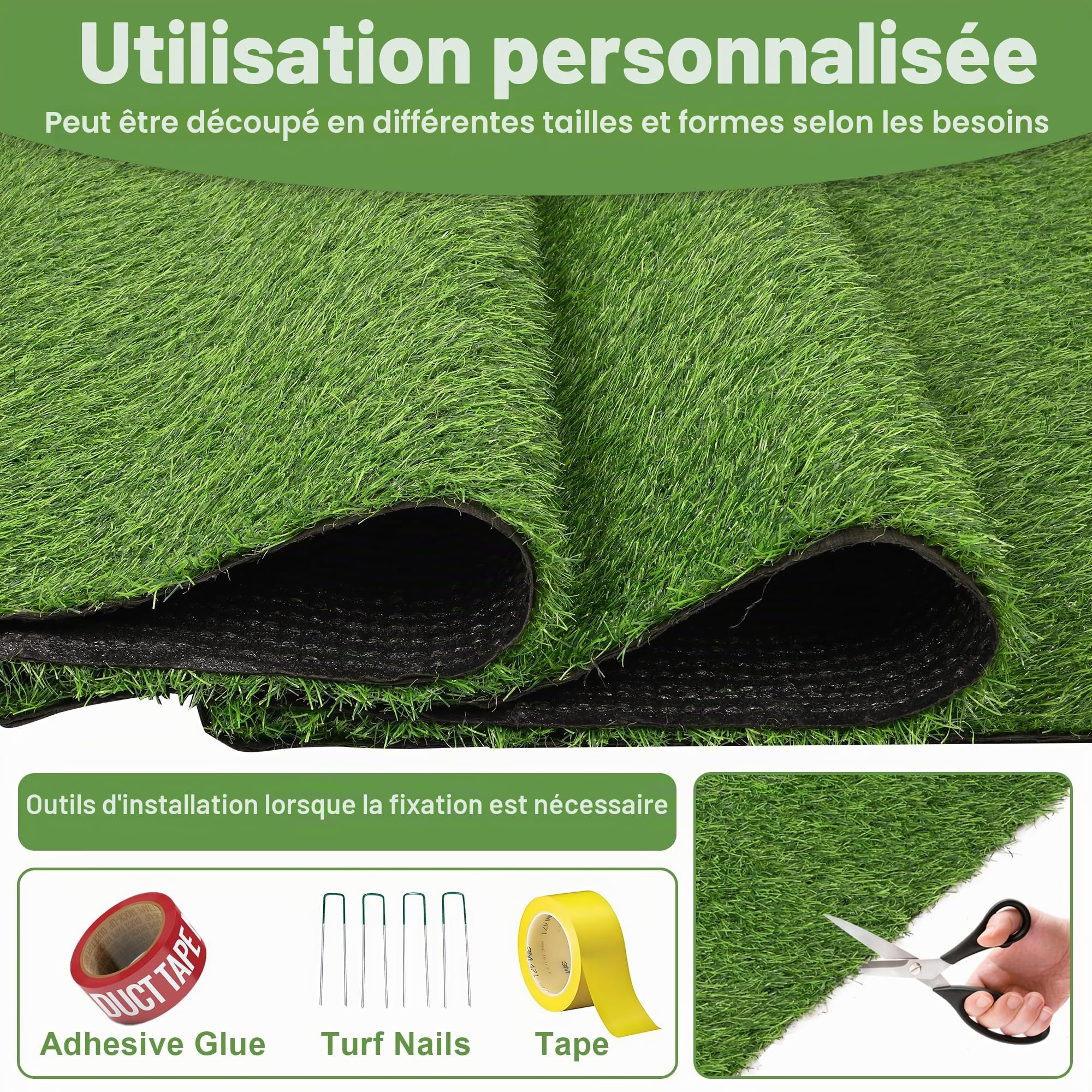 Gazon artificiel bon marché Astro tapis de pelouse 10 mx1 m, aspect naturel et réaliste, tapis de gazon artificiel de 30 mm d'épaisseur, rouleau de tapis d'herbe haute densité, jardin, chiens – Vert