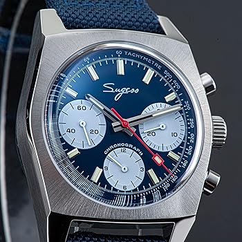 Sugess Seagull ST1902 Panda 37 Mm Brown Cronógrafo Domed Sapphire
