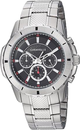 Bulova Sport Chronograph Mens Watch, Stainless Steel Sport , Silver-Tone Model 43A147
