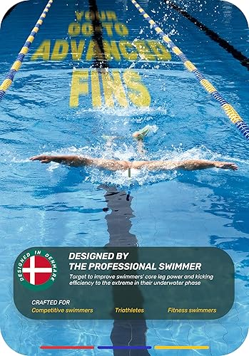 Miniatura 3 de CAPAS Aletas de entrenamiento de natación profesional con bolsa de malla, aletas de natación profesionales cortas de silicona, aletas de tacón