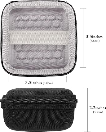 Geekria for Creators Microphone Carrying Case Compatible with Hollyland Lark M2, LarkA1, Maono WaveT5, Rode Wireless Micro Charging Case, Mic Hard Shell Travel Bag with Cable Storage (Black)