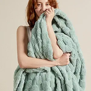Bedsure GentleSoft Sage Green Throw Blanket for Couch - Super Soft Cozy Blankets Gifts for Women Men Girls, Cute Small Fleece Throws for Bedroom Home Decor, 50x70 Inches
