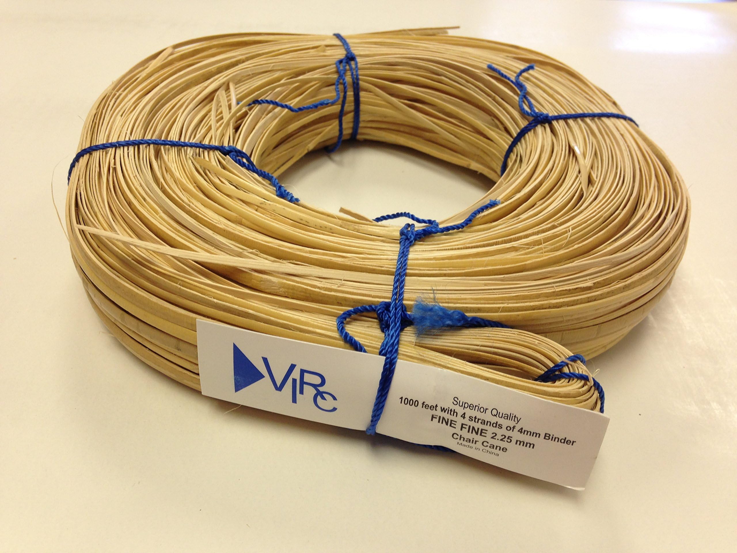 Chair Cane Fine Fine 2.25mm 1000 ft Coil with 4 Strands of 4mm Binder Cane