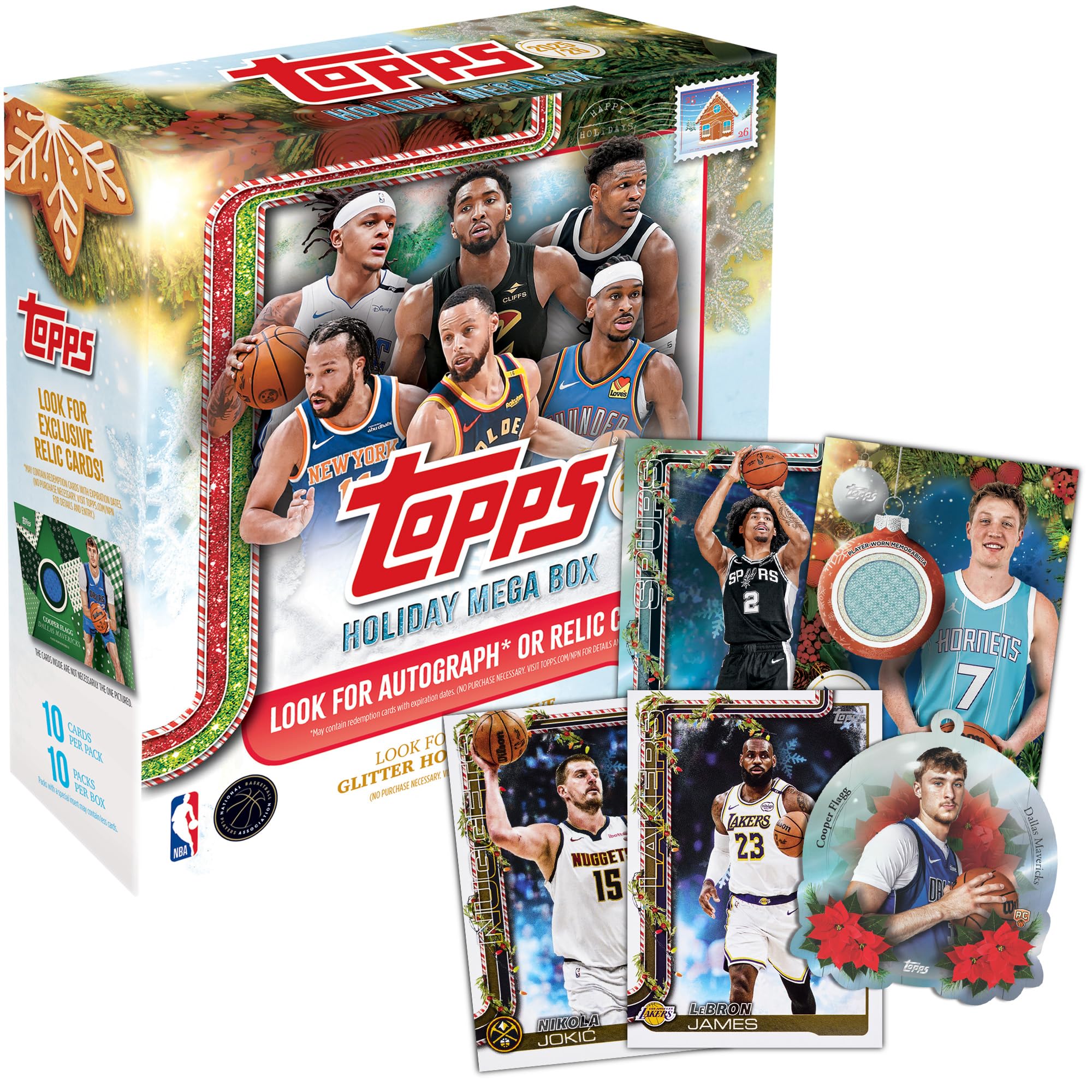 Ballon de Basket des fêtes Topps 2025 – scellé en Usine – Mega Box