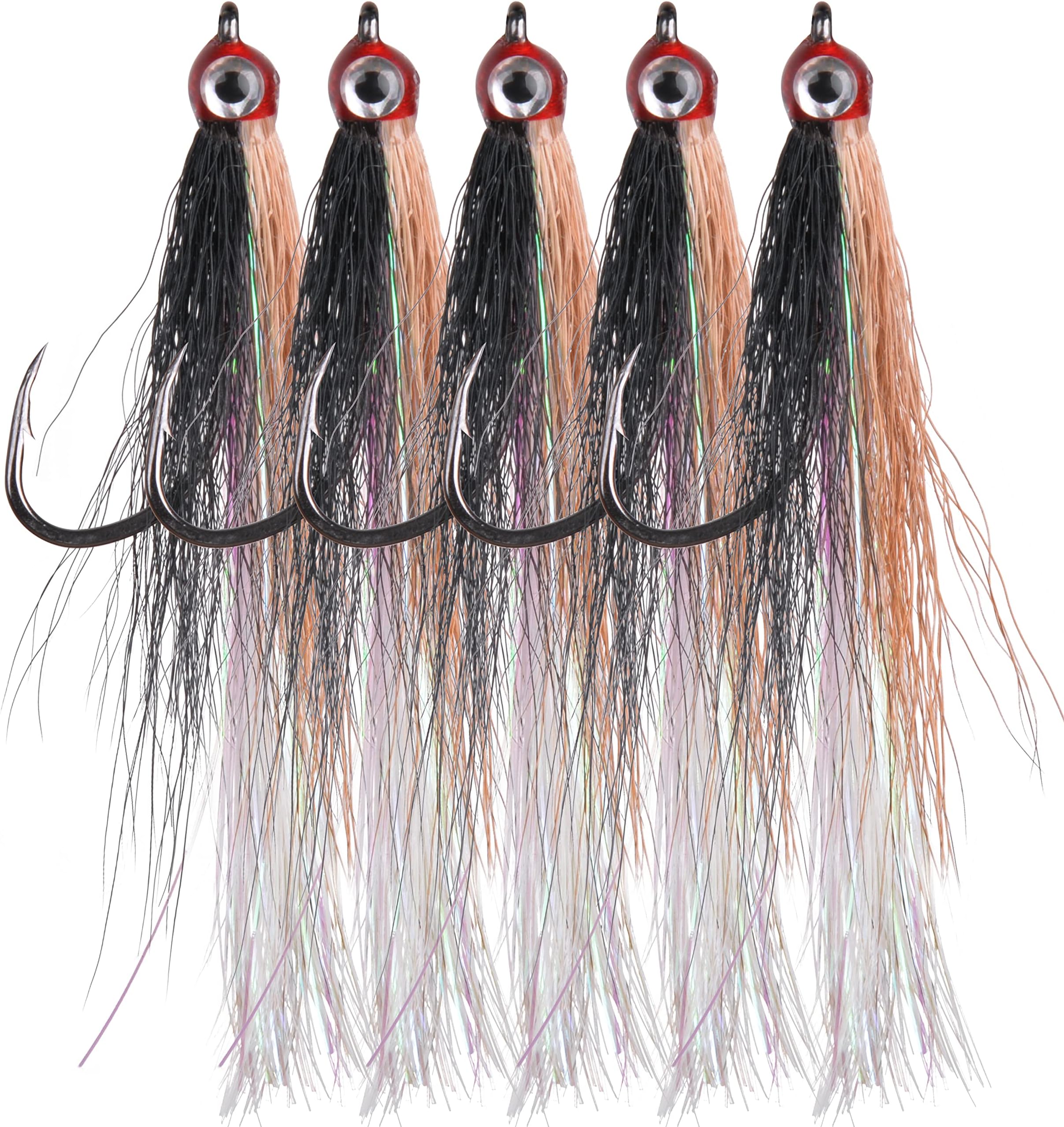 Clouser Minnow Fly Fishing Flies, Streamer Wet Salmon Trout Steelhead Jig Hooks Sea Bass Striper Flounder Fly Fishing Lures Saltwater Freshwater