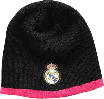 Real Madrid FC Football Soccer Mens Beanie Hat One Size Black/Pink