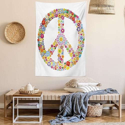 Miniatura 258 de Ambesonne Tapiz gótico, patio con hiedra encantada en la puerta antigua al bosque, colgante de pared ancho para dormitorio, sala de estar, 2-Verde