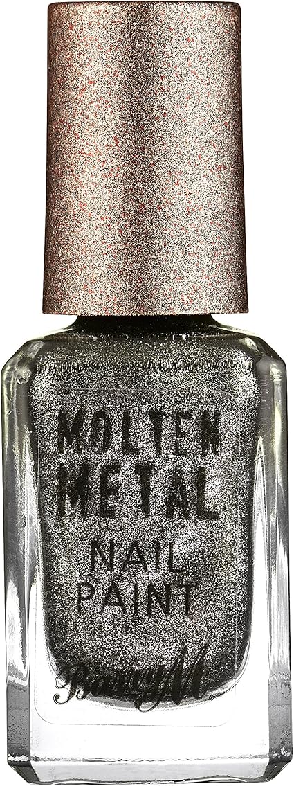 Barry M Cosmetics Molten Metal Nail Paint Black Diamond Amazon Co Uk Beauty