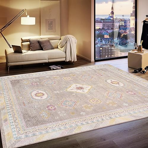 Miniatura 2 de Pasargad Home Colección Azerbaiyán anudada a mano camelcamello 100% lana geométrica Azerbaiyán alfombra de área 10' 1'' X 13' 8''