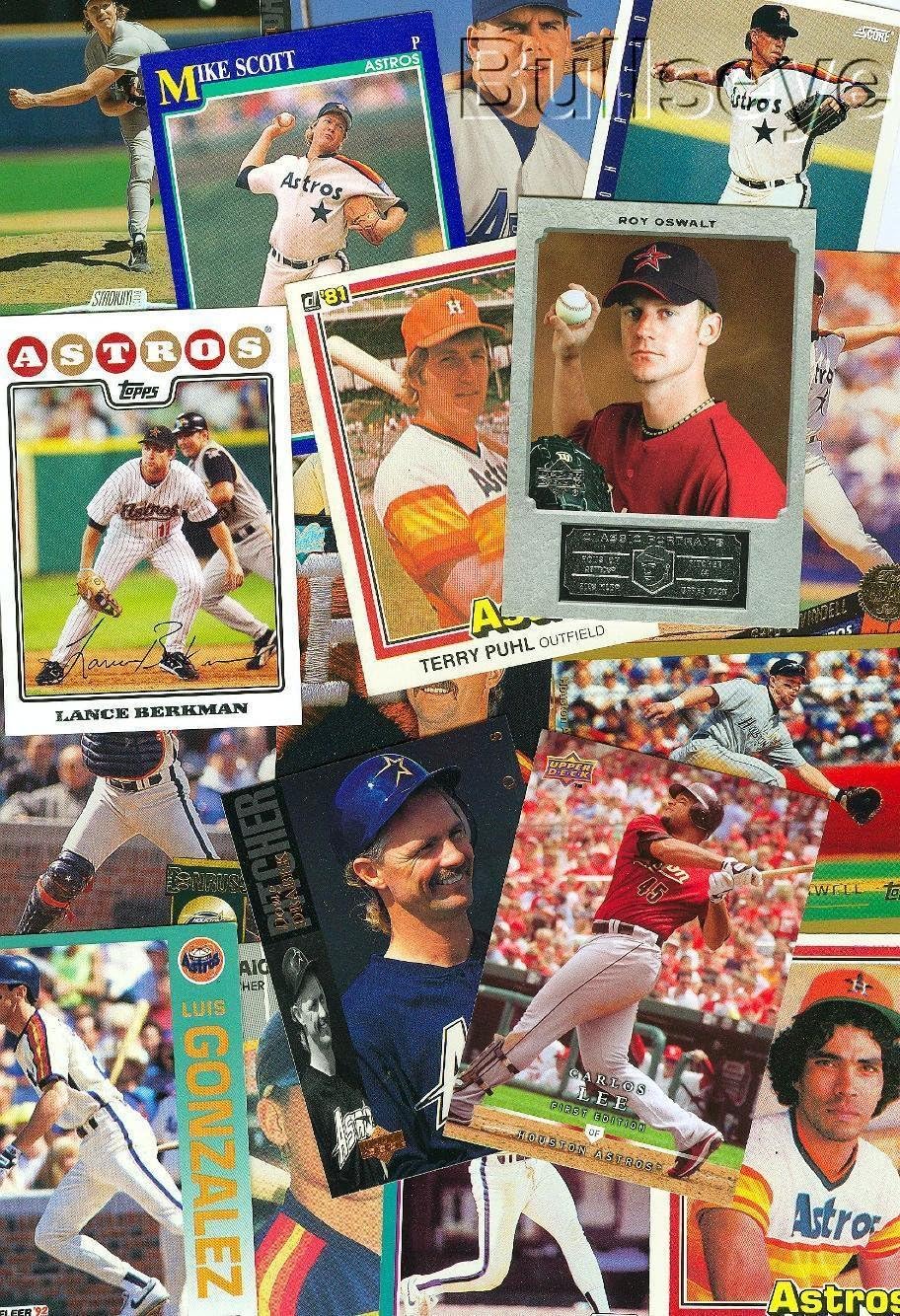 Houston Astros Baseball Cards - 100 Card Assortment