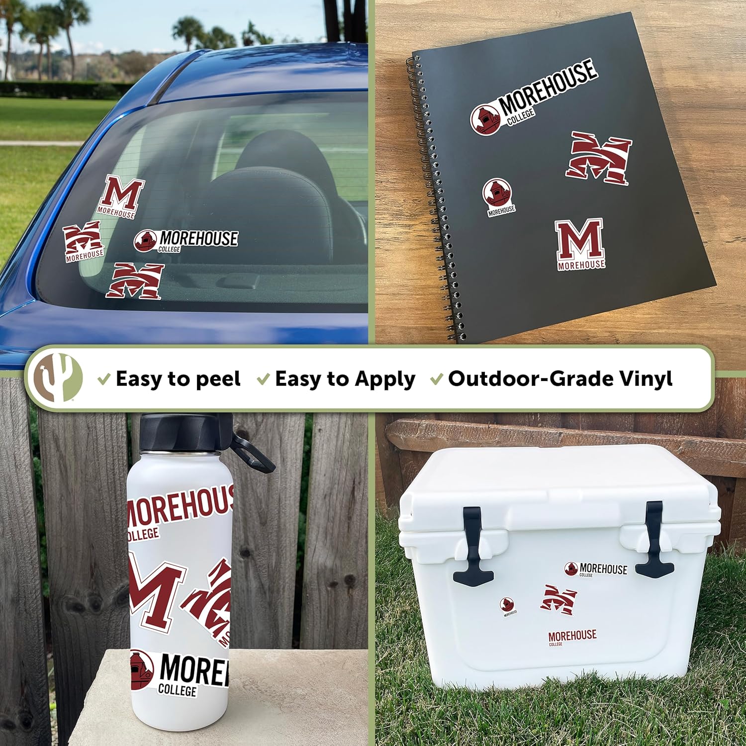 Desert Cactus Morehouse College Sticker Maroon Tigers Vinyl Decals Laptop Water Bottle Car Scrapbook T2 (Type 2) - Image 2