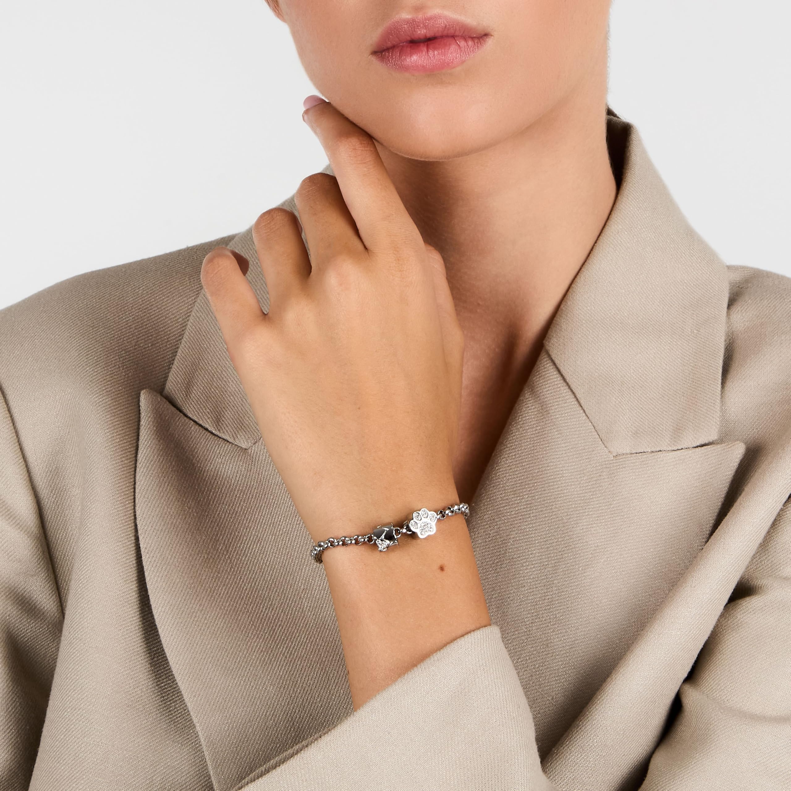 Morellato Bracciale Donna in Acciaio, Cristalli, Collezione DROPS, Cuore, Zampa - SCZ1419