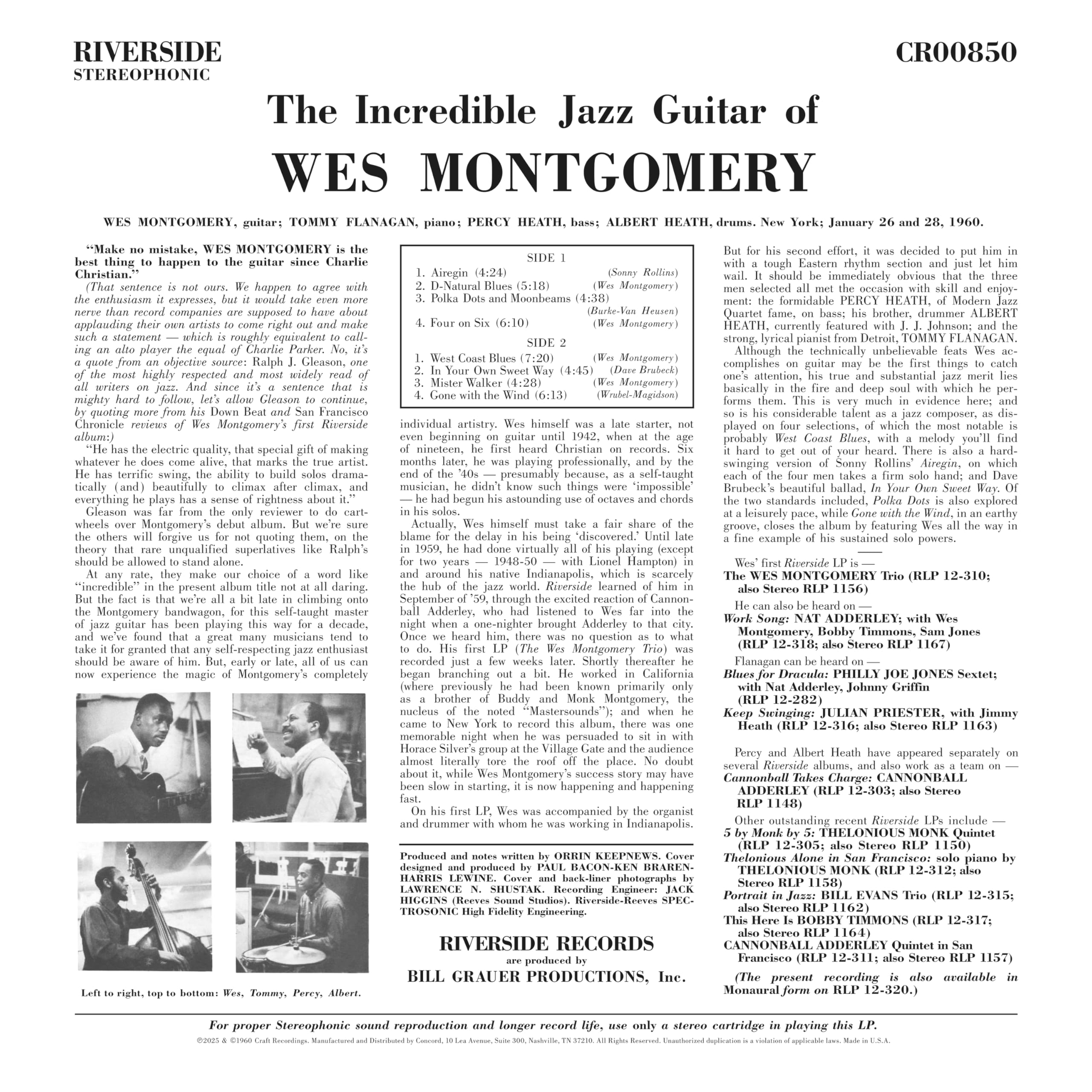The Incredible Jazz Guitar Of Wes Montgomery (Original Jazz Classics Series) Oro