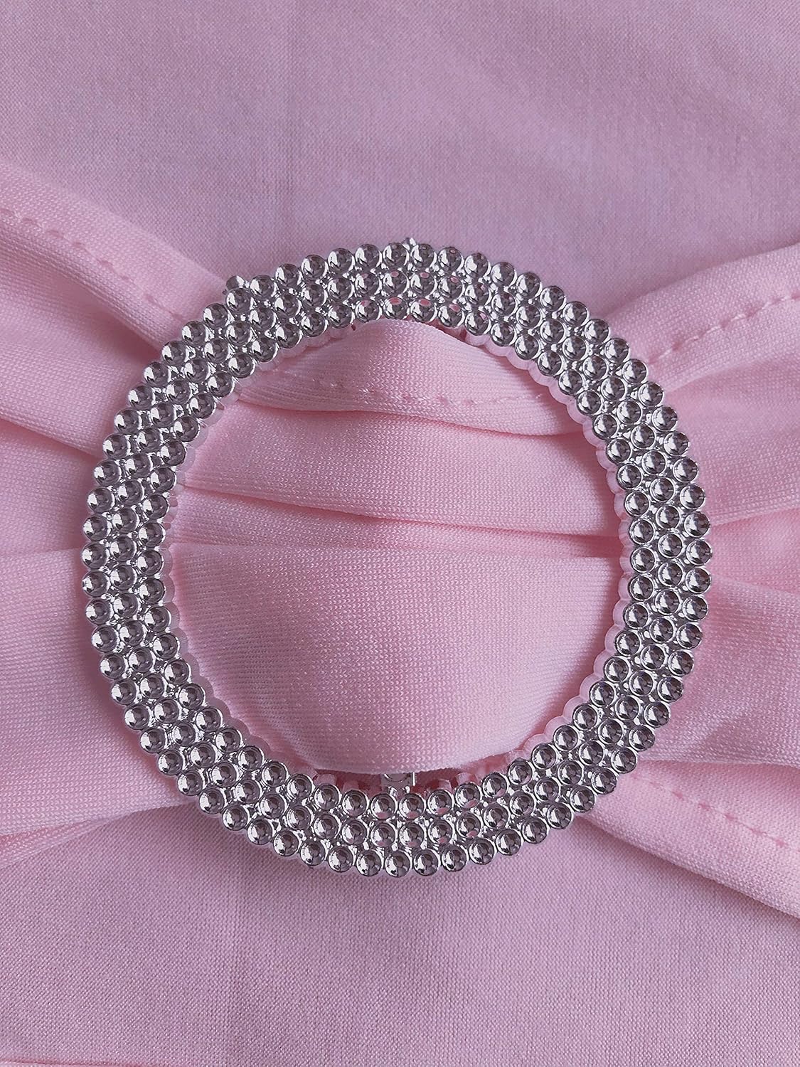 🔥 Half Flower Bridal Spandex Chair Sashes 25 Pcs Fuchsia Spandex Chair Band with Buckle Slider Wedding Banquet Party Event Decoration Chair Bows Ties