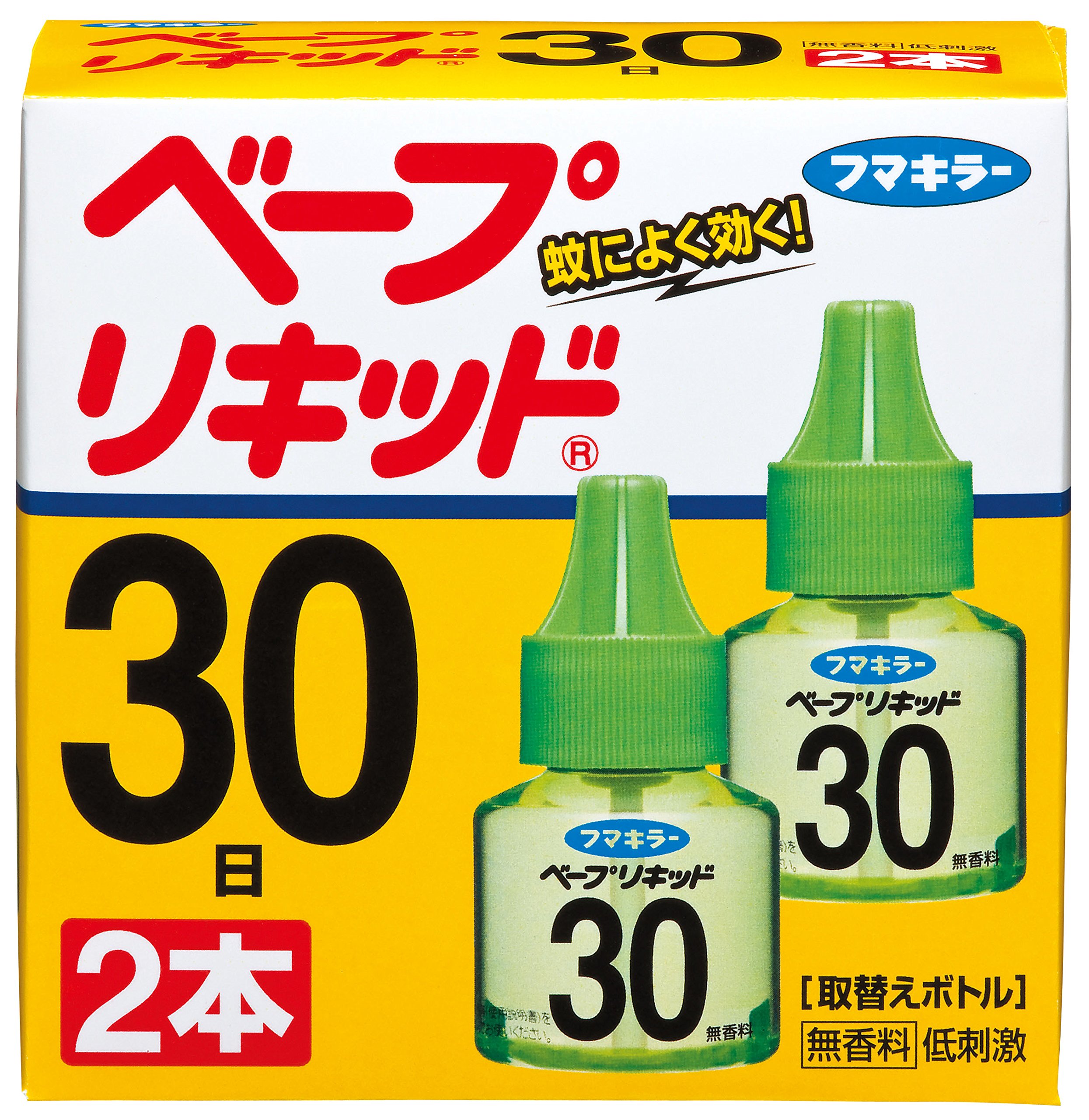 Amazon.co.jp: ベープ リキッド 蚊取り 替え 30日 2本 無香料 : DIY 