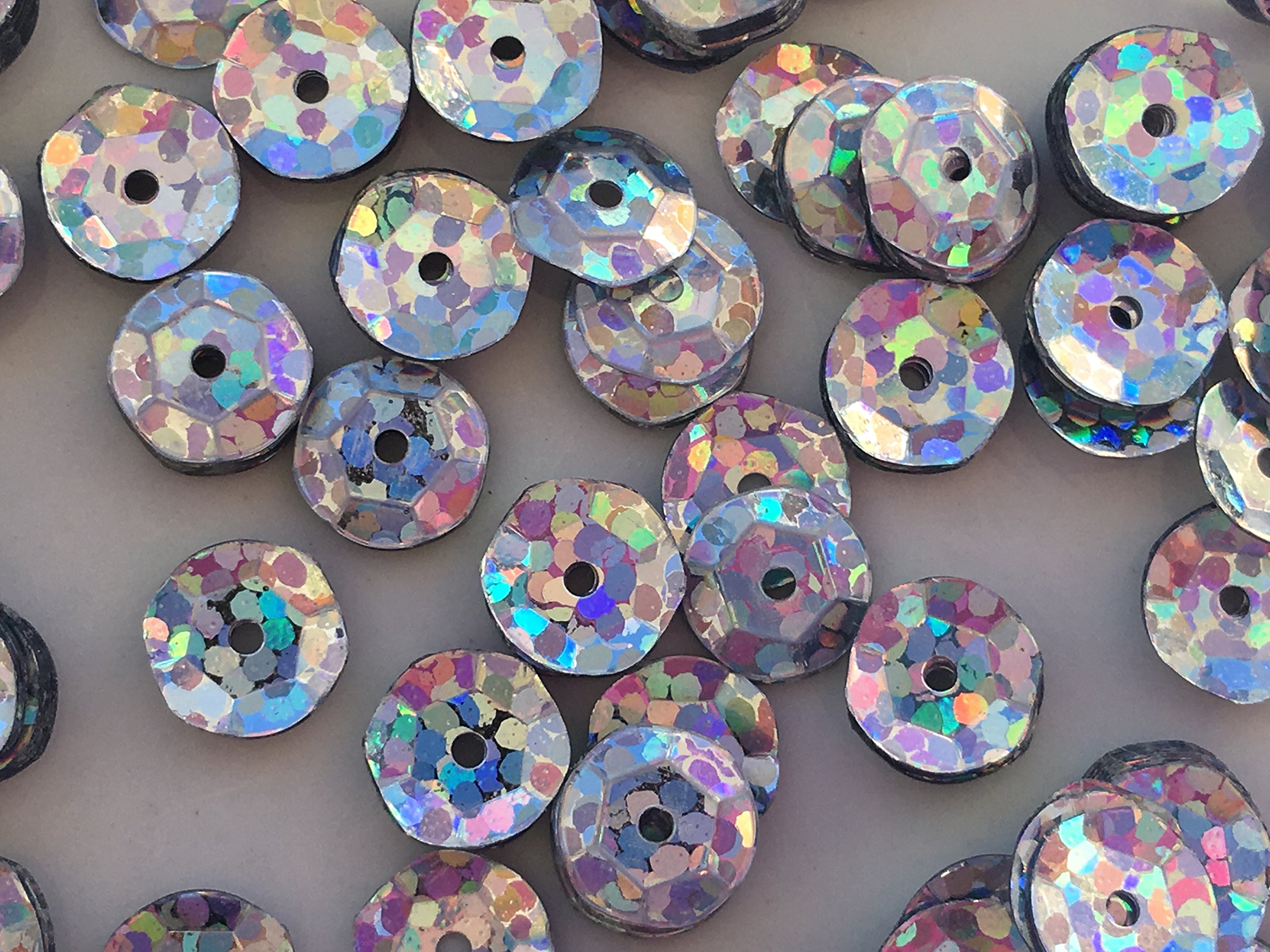 Sequins 6mm 1000/Pkg Crazy Dots Finish Silver-image-43