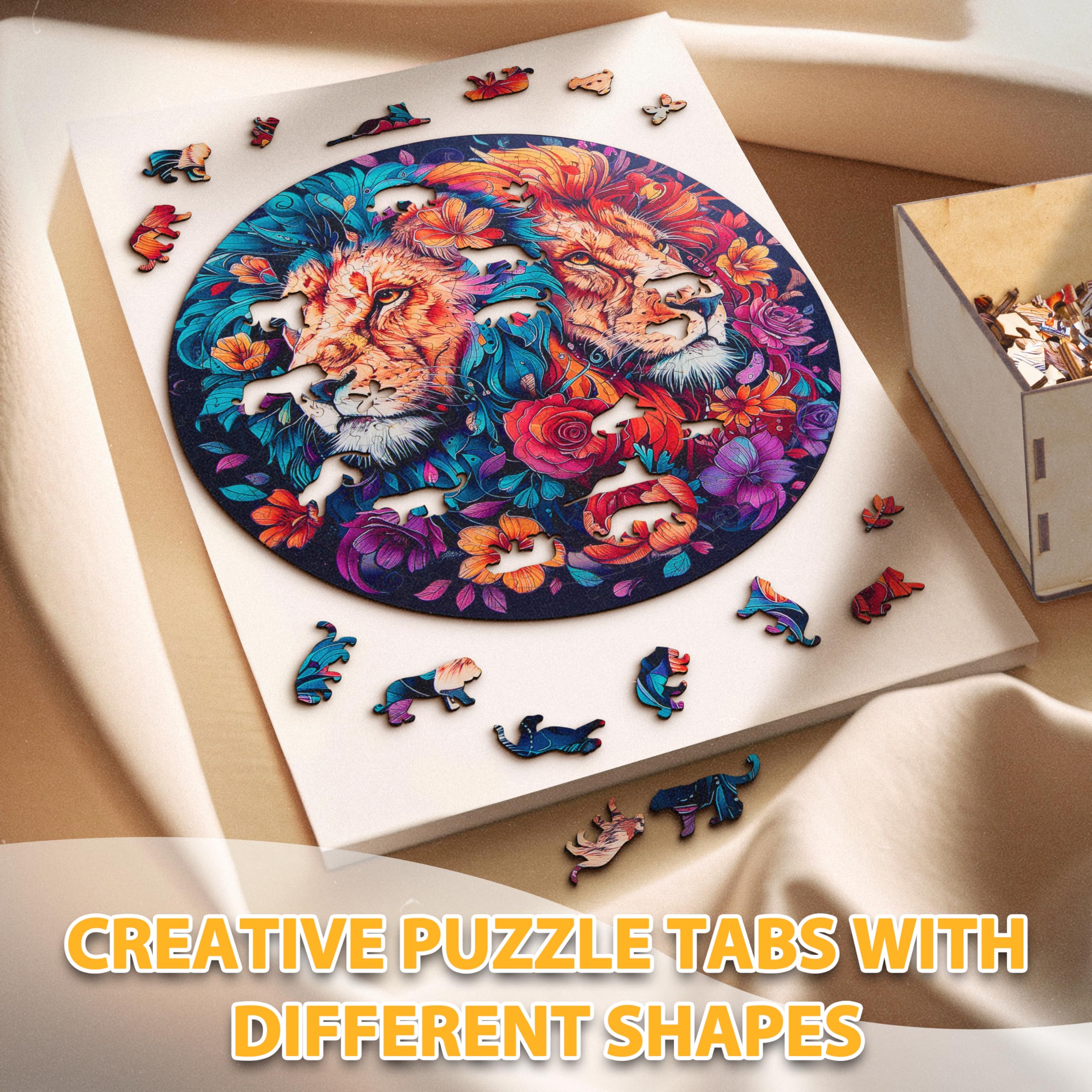 Puzzle in legno per adulti, 300 pezzi, 34 x 34 cm, puzzle in