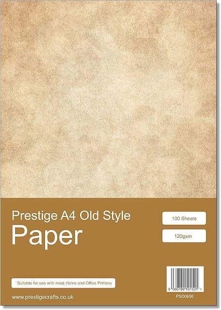 Prestige Vintage Looking Old Style Paper - A4 Size - 120gsm - 100 Sheets