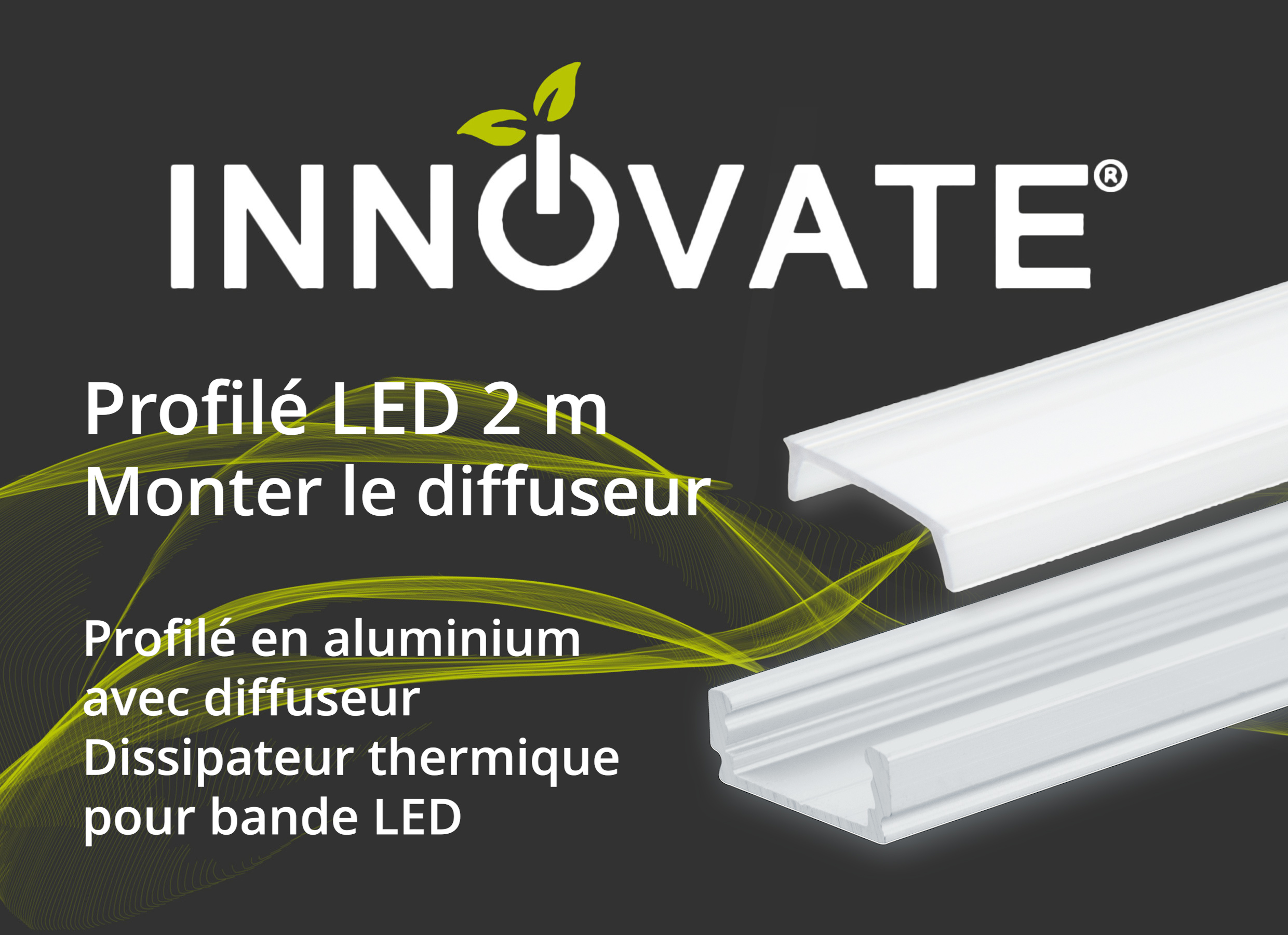 LanJue ESYNiC 6PCS 1M Profilé En Aluminium LED En U Pour Bandes Lumineuses Bandes LED Bandes LED