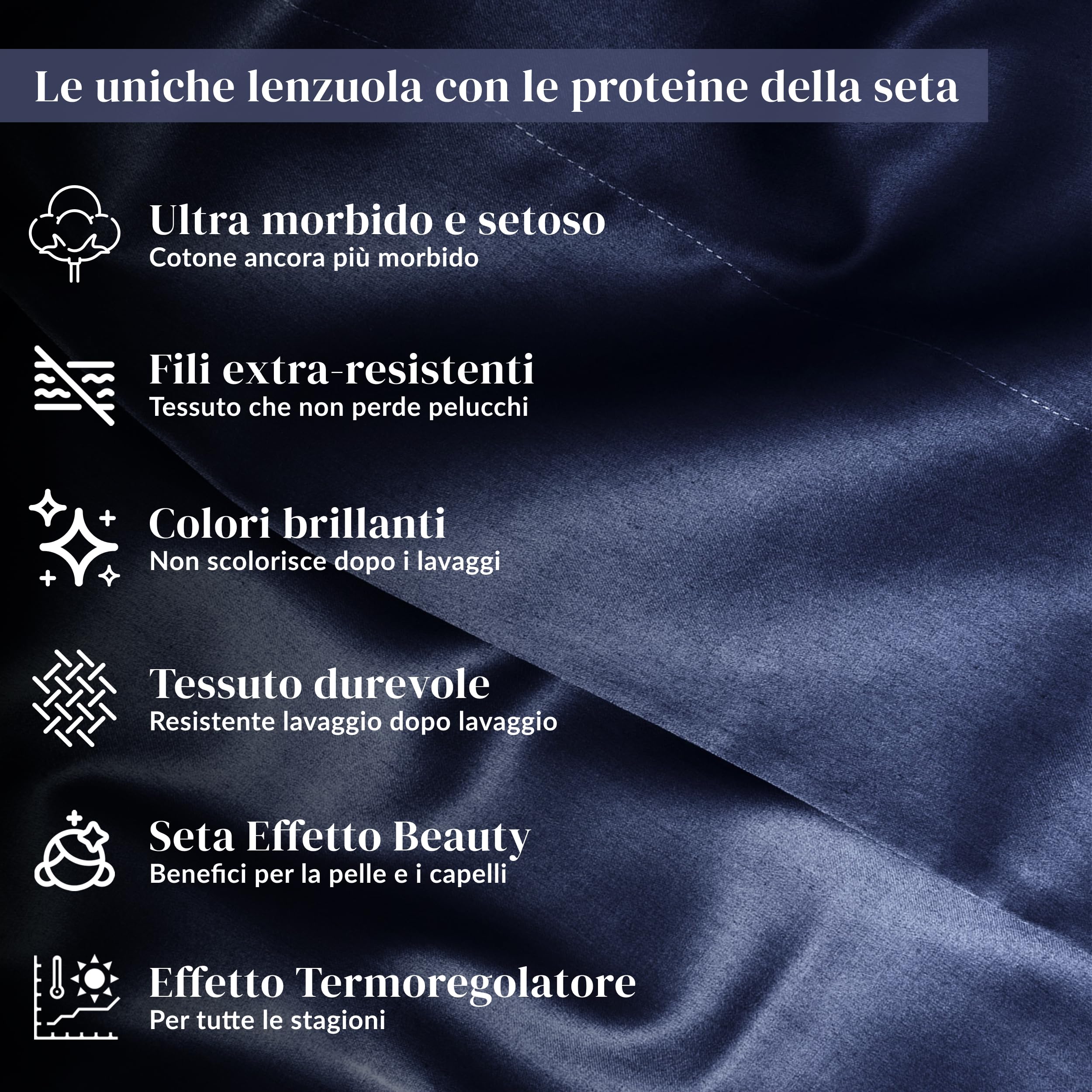 Ferò Set Copripiumino Matrimoniale 240x220, 2 Federe 50x75, Pregiato Raso di Cotone 300TC Fibra Lunga, Set Copripiumino Matrimoniale Cotone, Duvet Cover, Sacco Copripiumino Matrimoniale, Blu