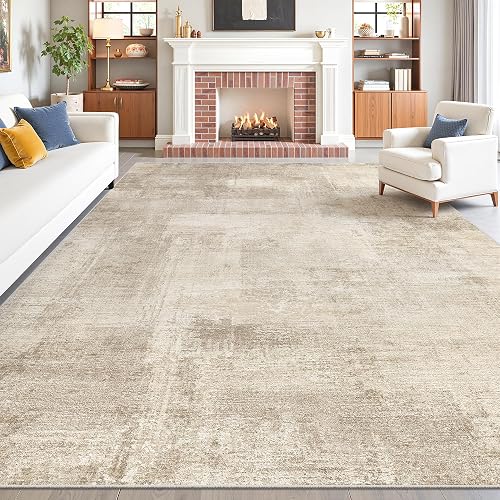 zesthome Washable Rug 8x10, Brown