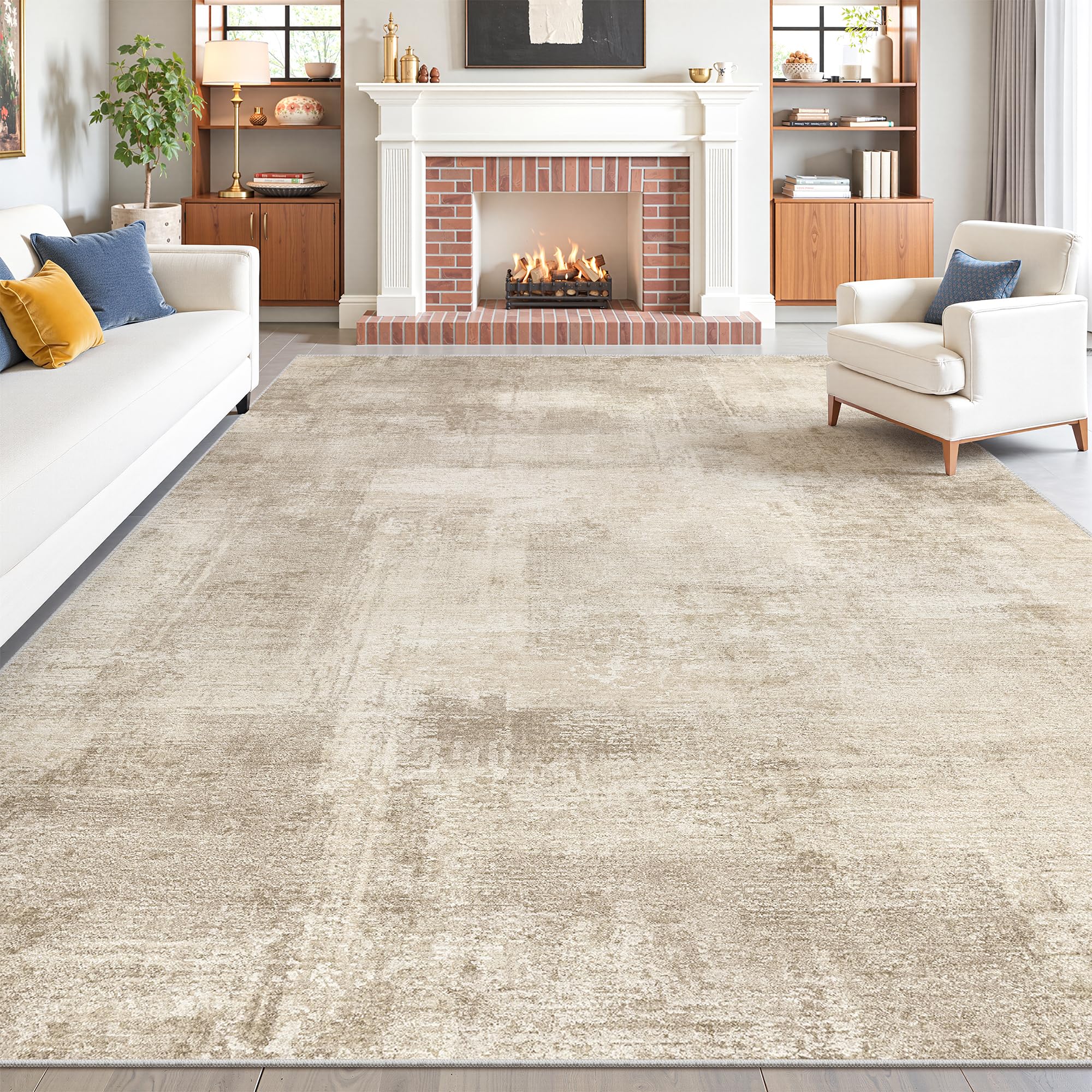 zesthome Modern Abstract Washable Rug