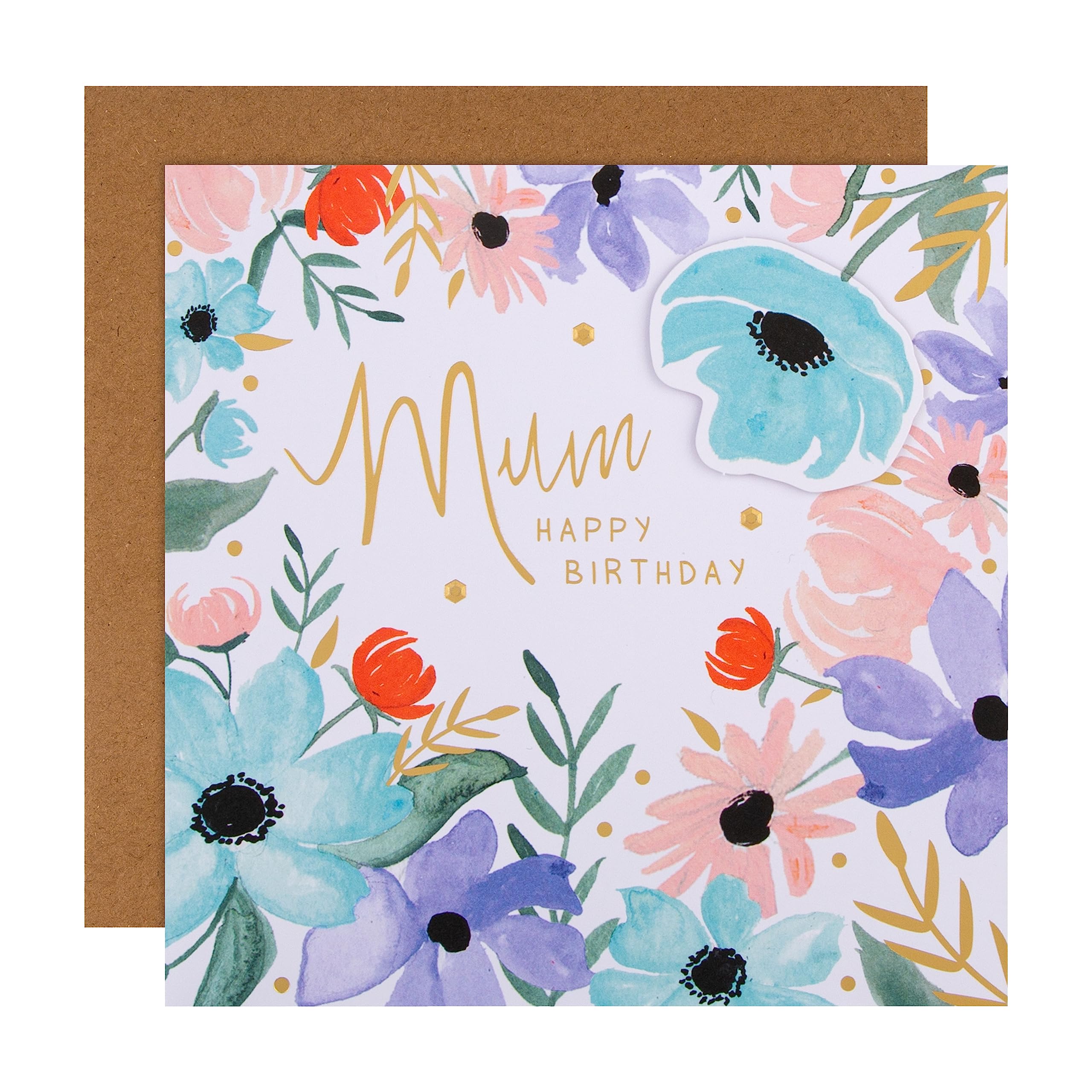 Hallmark Birthday Card for Mum - Contemporary Floral Design