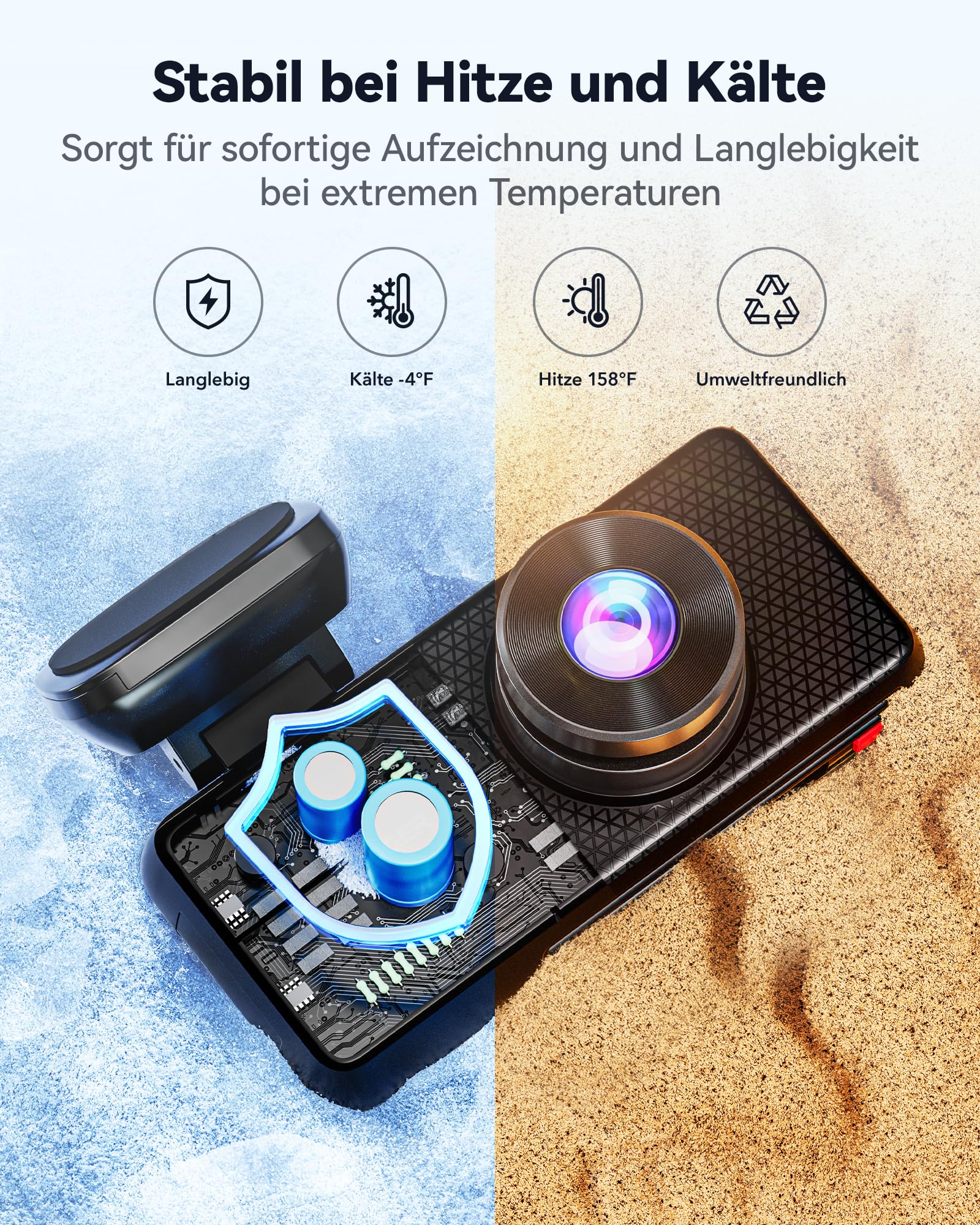 REDTIGER F17 Elite 4K 3 Kanal Dashcam Auto, STARVIS 2 IMX678 & IMX 675, 128GB Karte, Full Night Color, 4K+2.5K+1080P Vorne und Hinten Innen, Sprachsteuerung, 5GHz WiFi 6, GPS, HDR, Parkmodus