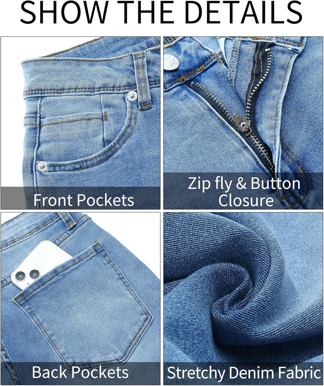 GRAPENT Skinny Jeans for Women High Waist Stretchy Classic High Rise Slimming Jeggings Denim Trousers Pants - Image 6