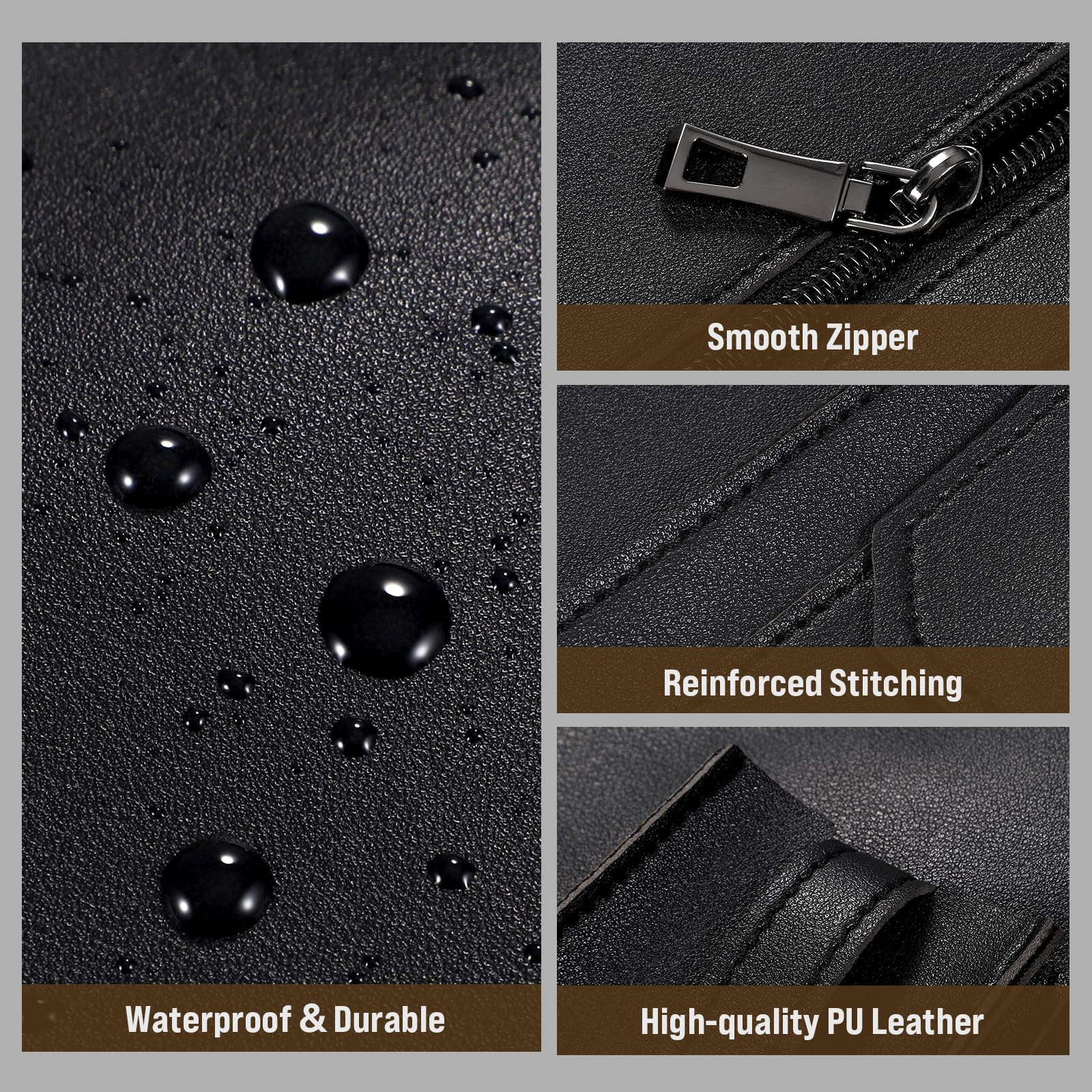 Große Doppel-Schulter-Achseltasche für Herren 2026, verbesserte Anti-Diebstahl-Unterarm-Holstertasche, Vintage-PU-Leder, verdeckte Umhängetasche, Handy-Tasche für Reisen, Outdoor, Radfahren, Arbeit