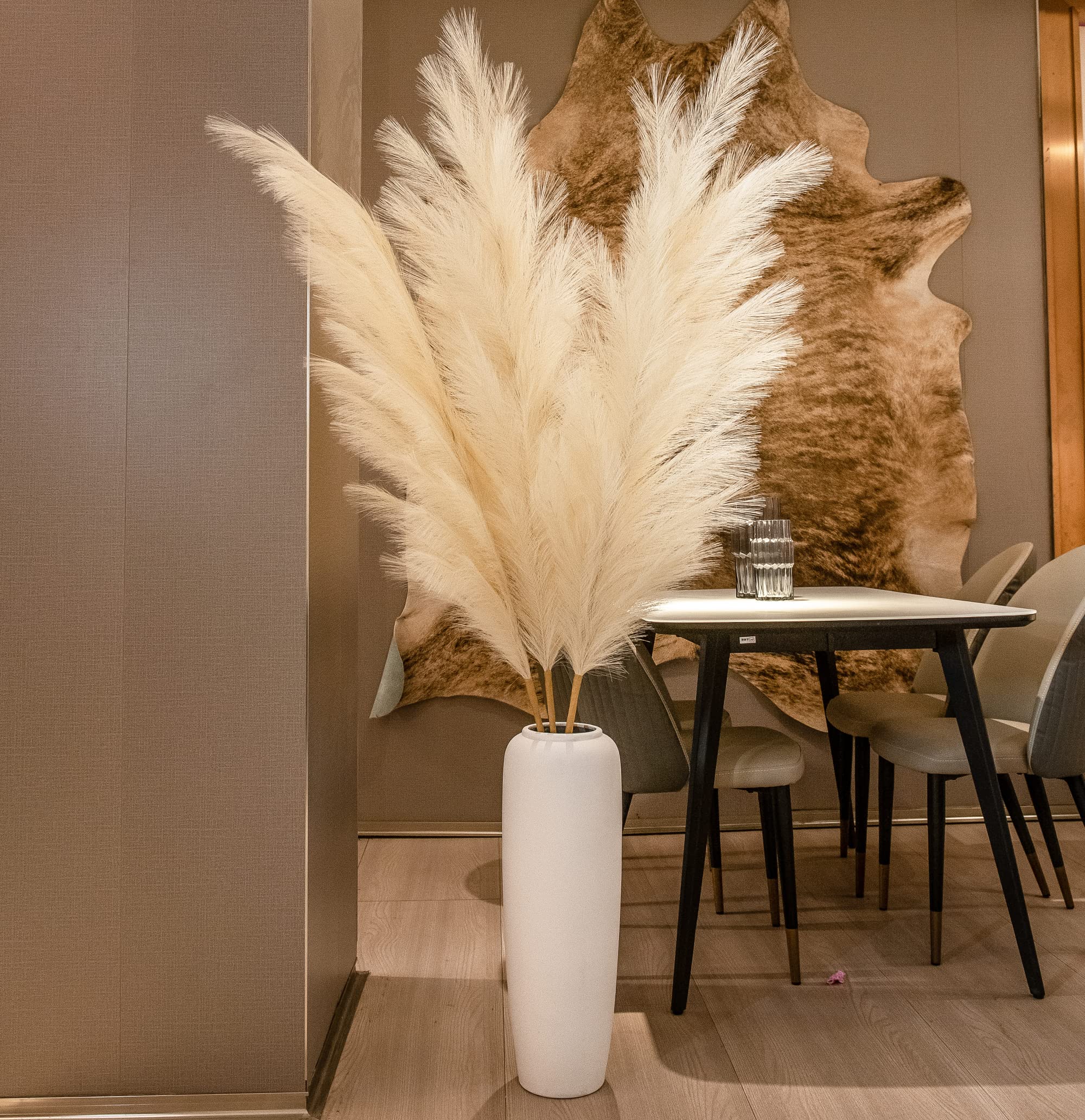 Buy 4PCS4Ft Pampas Grass Decor TallPompous Grass LargeFluffy