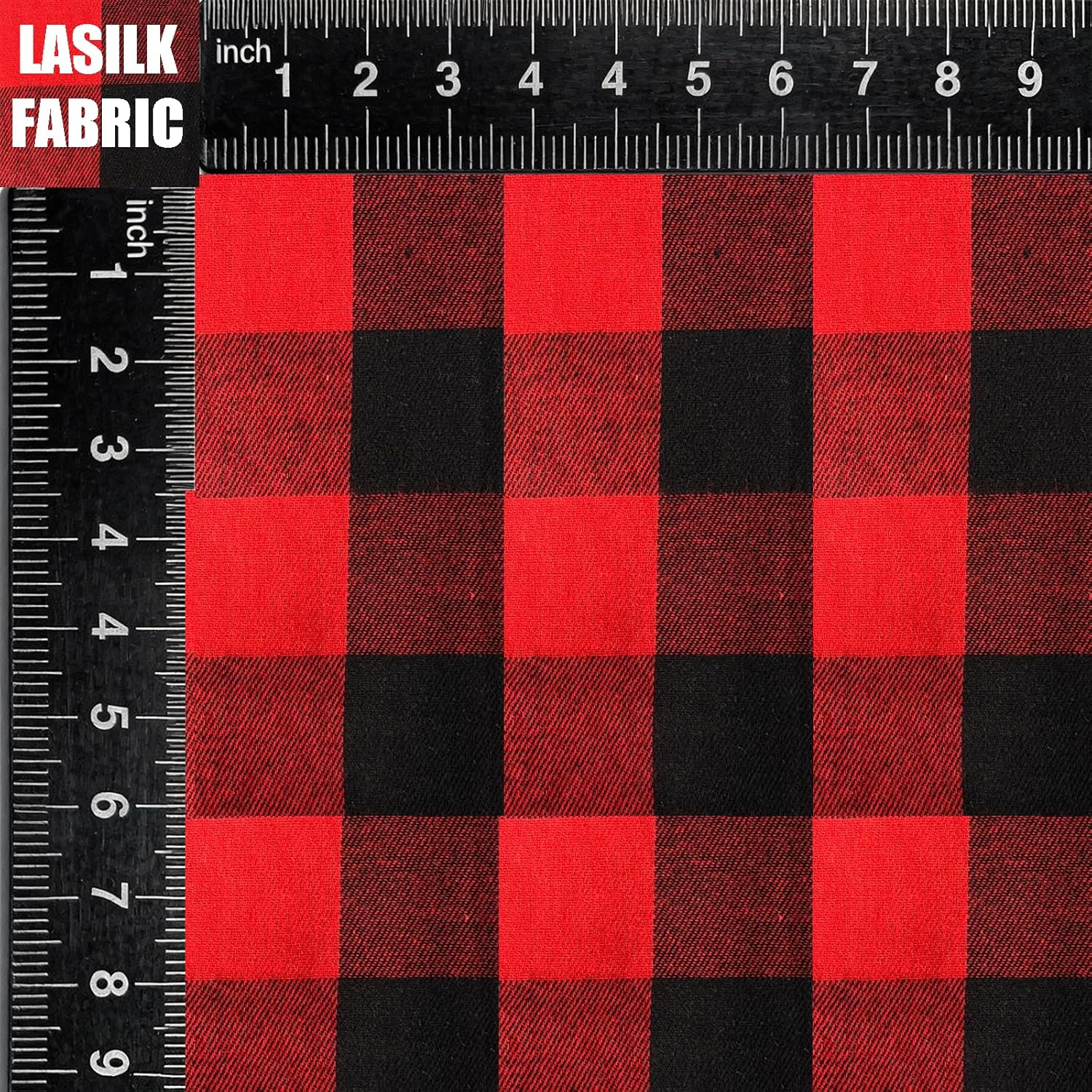 Cotton Blend Plaid Fabric by The Yard, Checkered Gingham Fabric for Sewing, Christmas Crafts, Quilting, Apparel, Tablecloths, DIY Home Decor