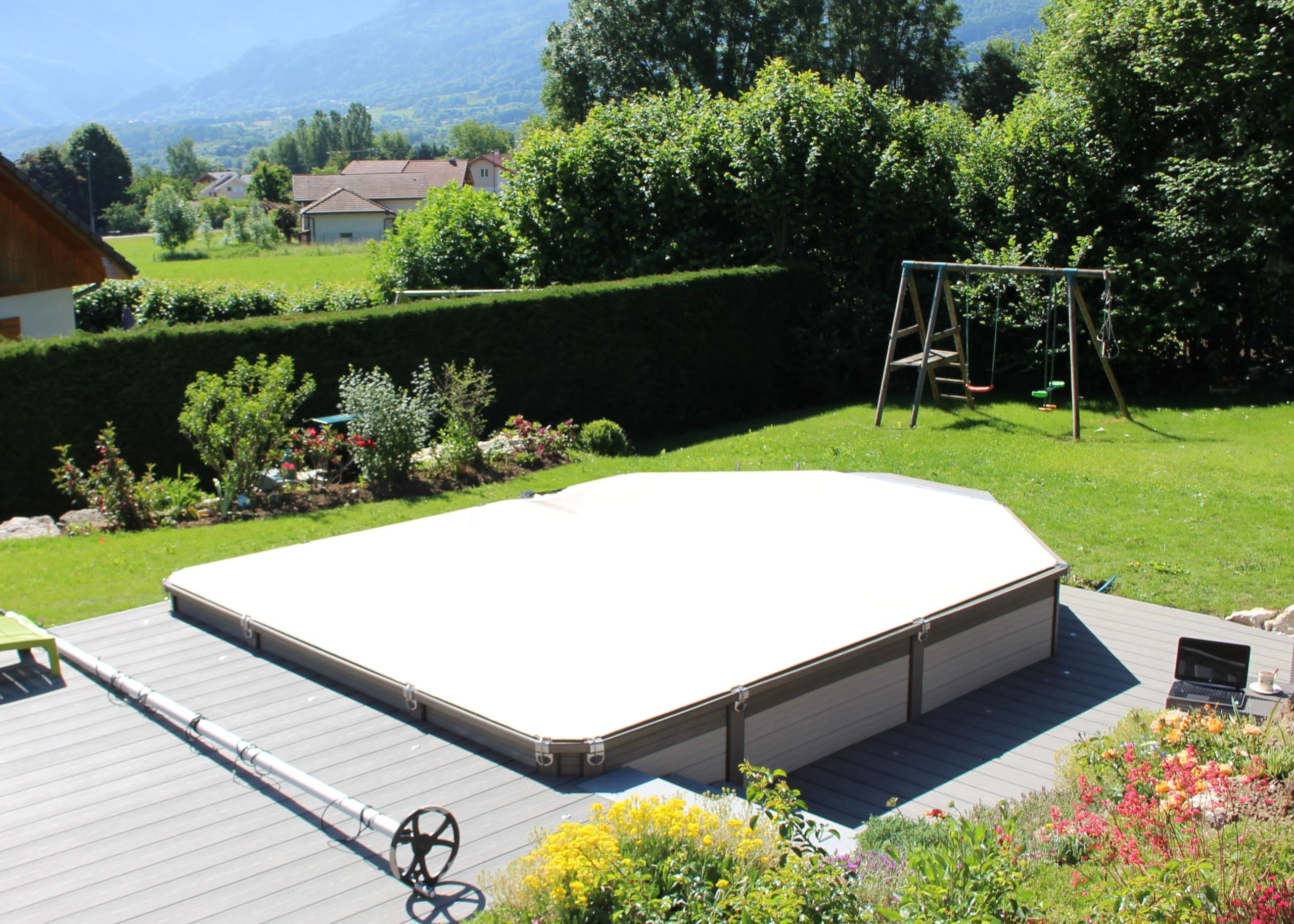 Volant Universel Haut de Gamme | pour Enrouleur de bâche Couverture de Piscine | Poignée inclue | Unité - POOLCO