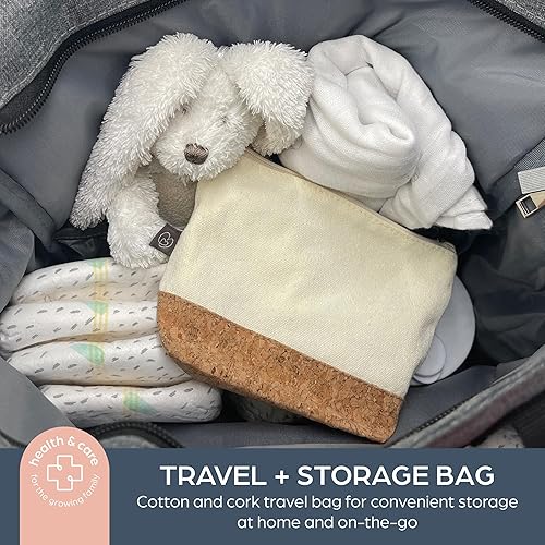 Miniatura 6 de Dreambaby Termómetro digital infrarrojo para la frente sin contacto sin contacto + kit de aseo para bebés de hierba de trigo limpio y ordenado de 9