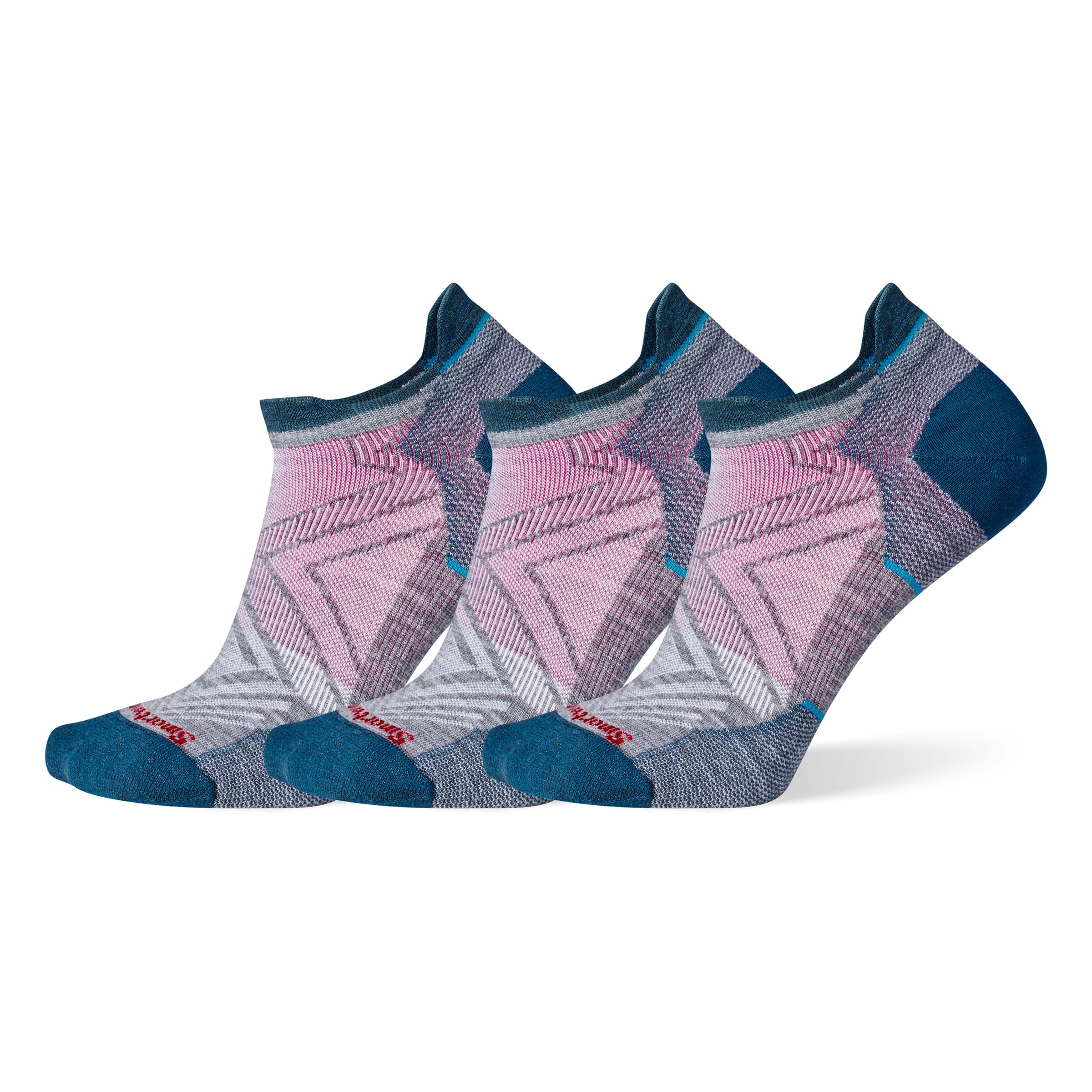 Smartwool Women's Run Zero Cushion Low Ankle Socks, Multipack - Medium Gray - Large