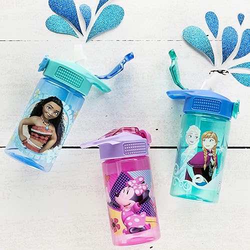 Miniatura 4 de Zak Designs Disney Frozen 2 - Cubierta de boquilla para niños y asa de transporte integrada hecha de plástico, diseño de botella de agua a prueba
