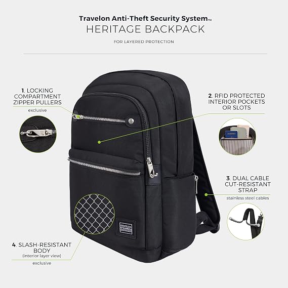 Travelon Anti-Theft Heritage Backpack