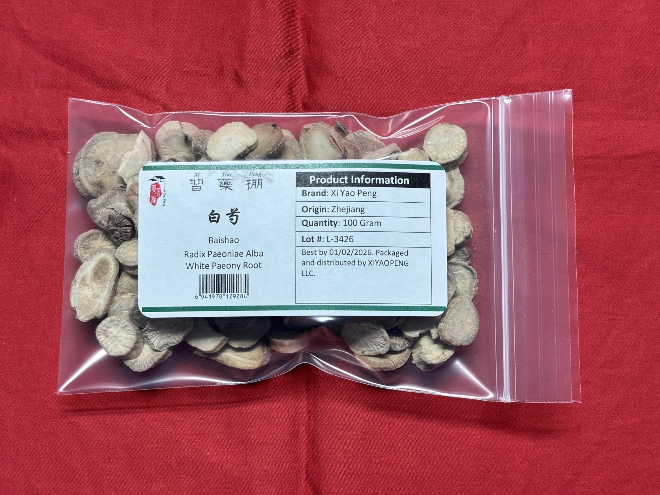 XYP Baishao Bai Shao 白芍 100Gram