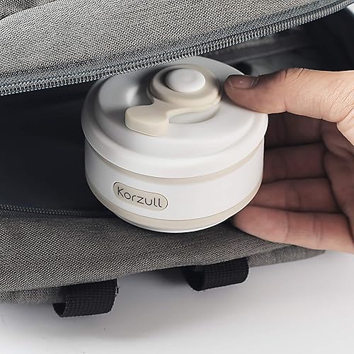 Miniatura 4 de Taza de café plegable con tapa, reutilizable y plegable, tamaño de bolsillo, color polvo de bebé, 12 onzas  11.8 fl oz, a prueba de fugas, sin olor,