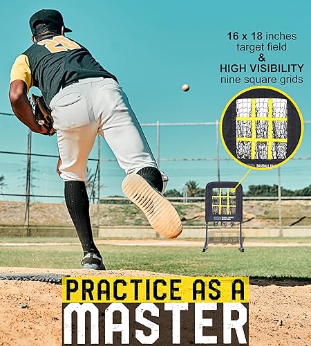 Miniatura 4 de JAPER BEES Red de lanzamiento con zona de ataque, objetivo de red de lanzamiento de 9 agujeros, equipo de entrenamiento portátil para lanzador de