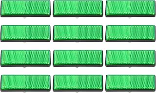 6 Pair M5x0.8 Green Rectangle Universal Screw Mount Reflective Warning Reflector for Motorcycle Bike