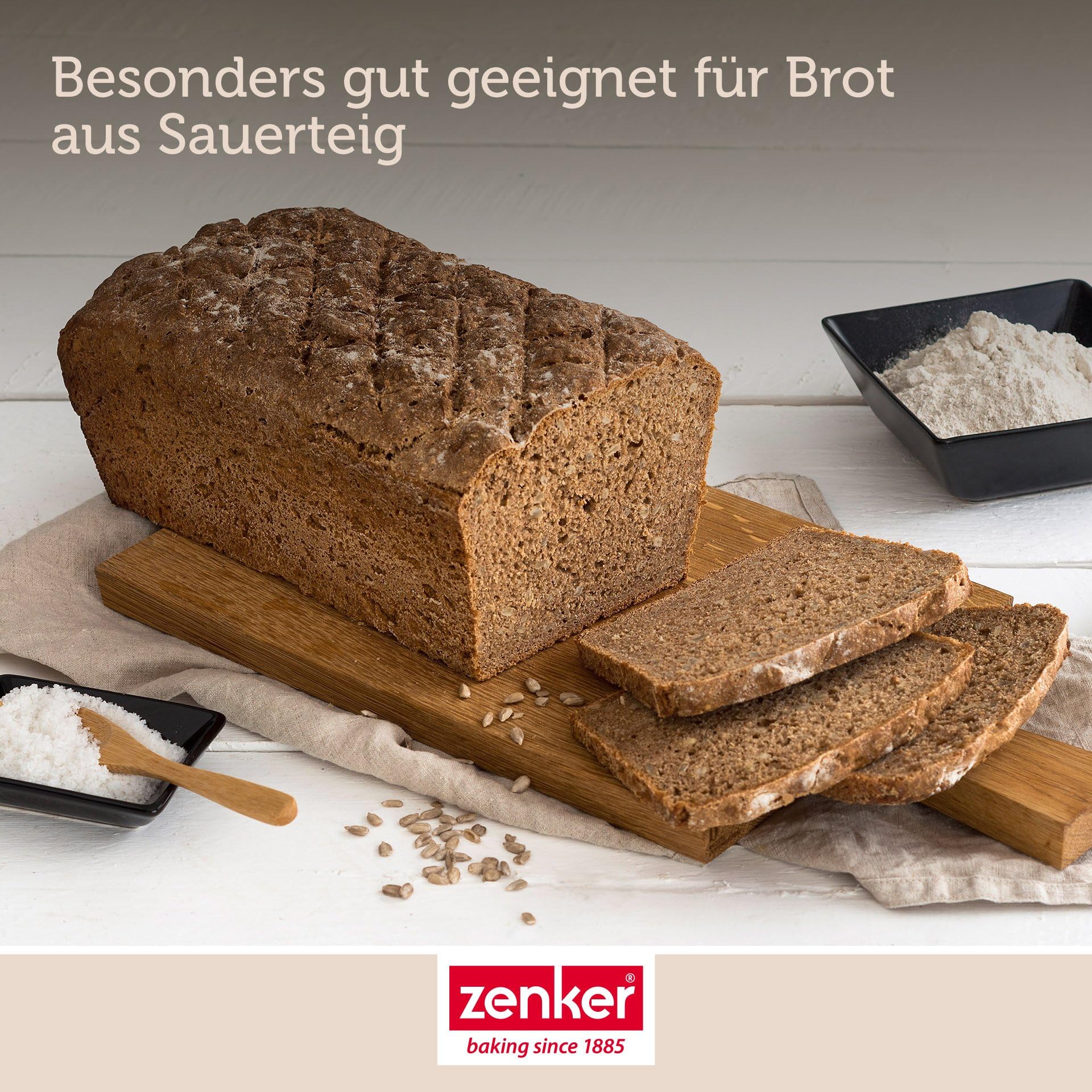 Zenker Brotbackform 30 cm MOJAVE GOLD, Backform aus Stahlblech, Brotform mit keramisch verstärkter Antihaftbeschichtung (Farbe: Mahagoni/Gold), Menge: 1 Stück
