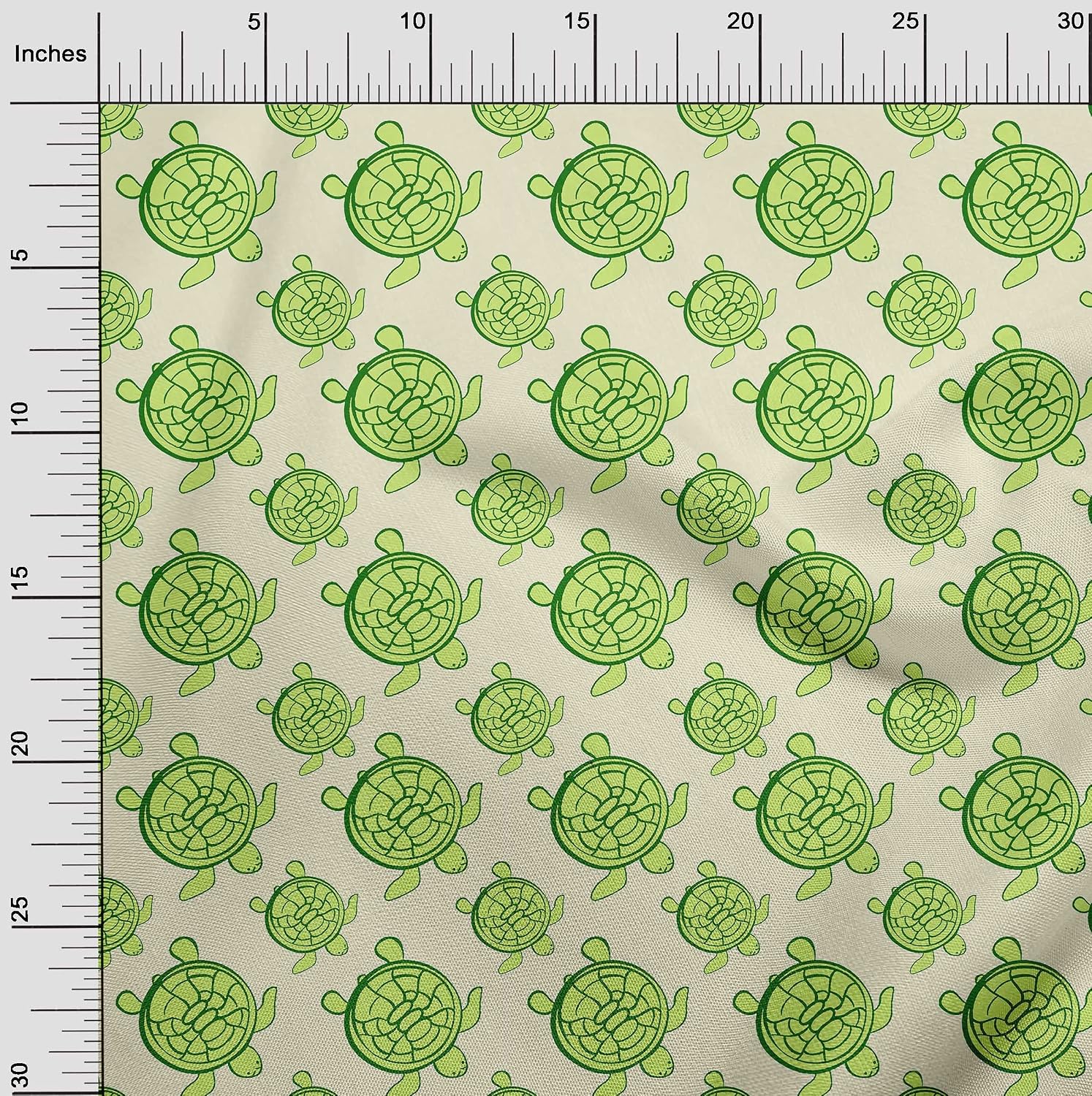 oneOone Cotton Cambric Lime Green Fabric Nautical Craft Projects Decor Fabric Printed By The Yard 42 Inch Wide