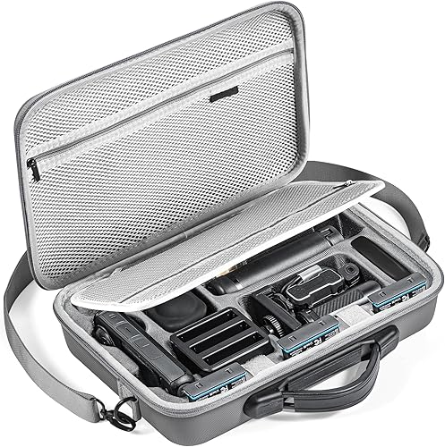 Miniatura 8 de Tomat Funda de transporte X3 para Insta360 X3, bolsa protectora de almacenamiento de PU portátil para accesorios Insta360 X3 con gran capacidad