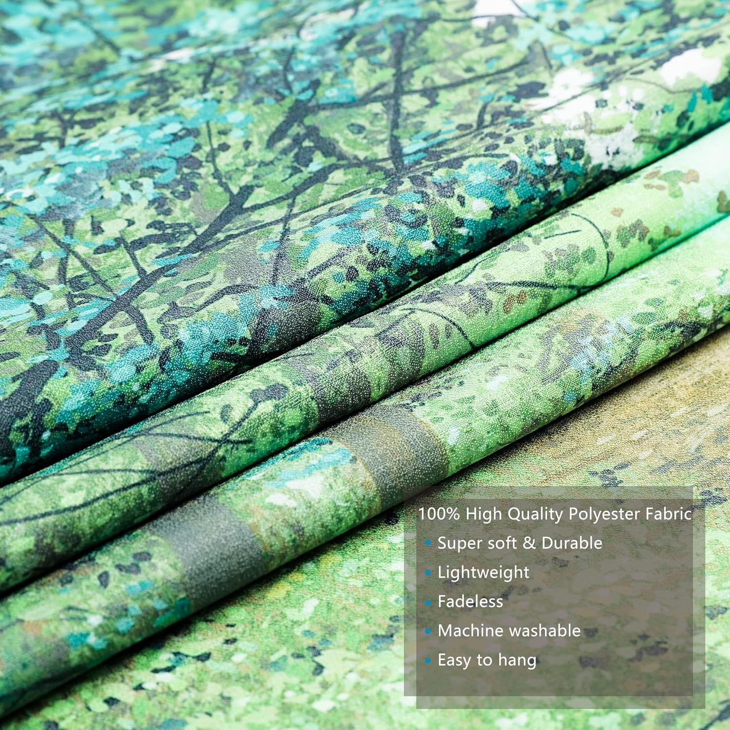 Japanese Noren Long Doorway Curtain Green Forest Door Curtain Tapestry for St. Patrick's Day Home Kitchen Decoration 33 x 59 inch