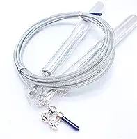 Corda Pular Aço Crossfit 3m Rolamento Speed Profissional Prata