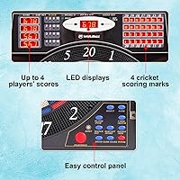 Vista 14 de WIN.MAX Electronic Dart Board Cabinet Set, LED Electric Digital Dart Boards for Adults with Cabinet, Includes 12 Soft Tip Darts