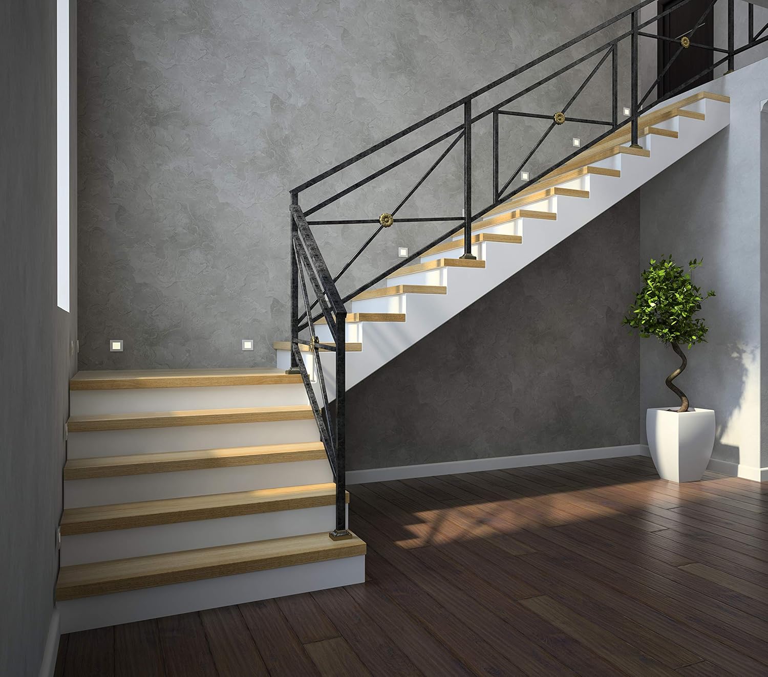NICOR Lighting LED Square Accent Pathway Steplight, Oil-Rubbed Bronze (STQ-10-120-OB)