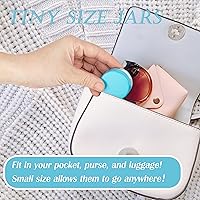 Vista 40 de Contenedores de cosméticos con tapas, tarros de loción de plástico, tarros para muestras, con tapa rosa, 0.2 oz, 25 unidades, Tarro de 10 gramos.