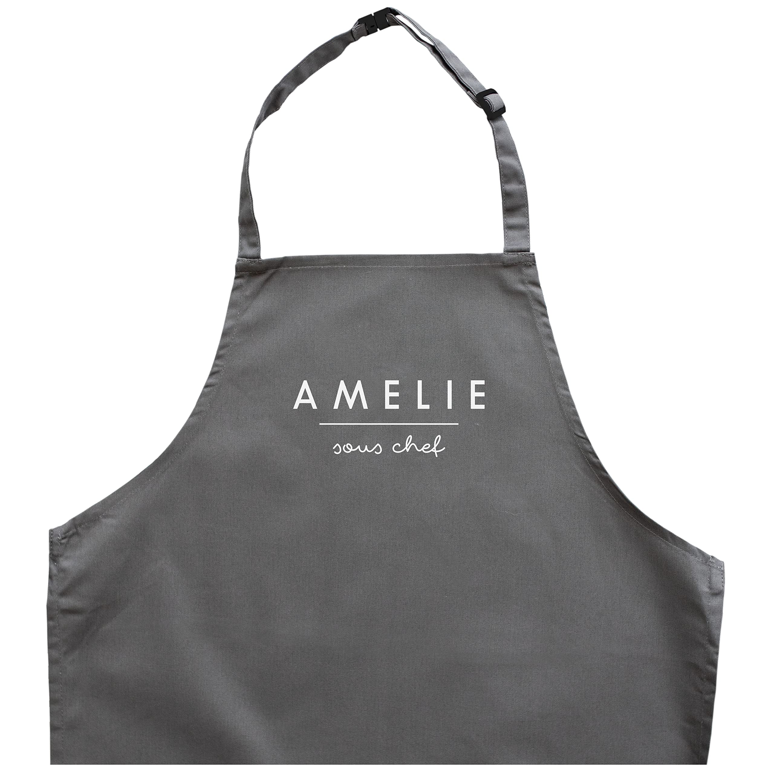 Stickerscape Personalised sous chef apron (Child) (Grey, Infant)